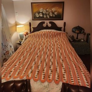 Vintage Handmade Crochet Blanket